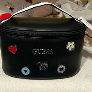 GUESS Black Embellished Makeup Bag